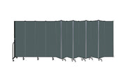 Wallmount Room Divider - 6' 8"H x 23' 10" - 13 Panel, Mallard, Fabric
