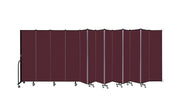 Wallmount Room Divider - 6' 8"H x 23' 10" - 13 Panel, Purple, Fabric