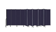 Wallmount Room Divider - 6' 8"H x 23' 10" - 13 Panel, Navy, Fabric