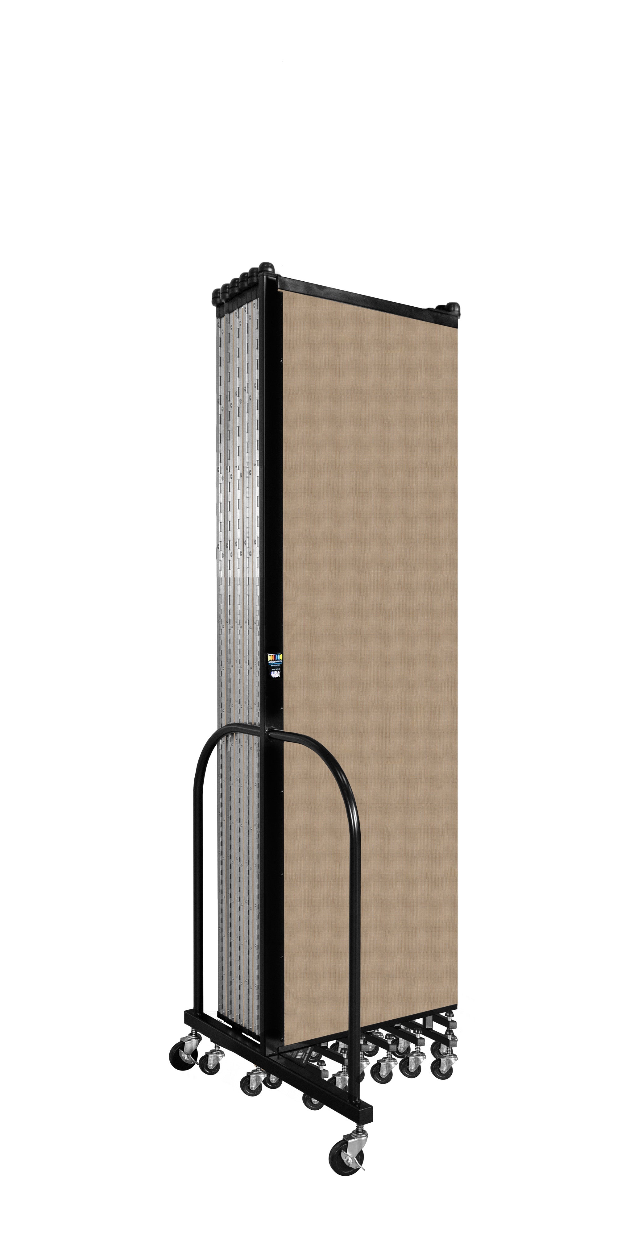 Wallmount Room Divider - 6' 8"H x 23' 10" - 13 Panel, Desert, Fabric