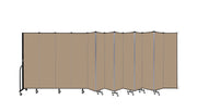 Wallmount Room Divider - 6' 8"H x 23' 10" - 13 Panel, Desert, Fabric