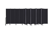 Wallmount Room Divider - 6' 8"H x 23' 10" - 13 Panel, Black, Fabric