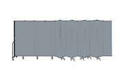 Wallmount Room Divider - 6' 8"H x 23' 10" - 13 Panel, Blue Tide, Vinyl