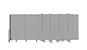 Wallmount Room Divider - 6' 8"H x 23' 10" - 13 Panel, Granite, Vinyl