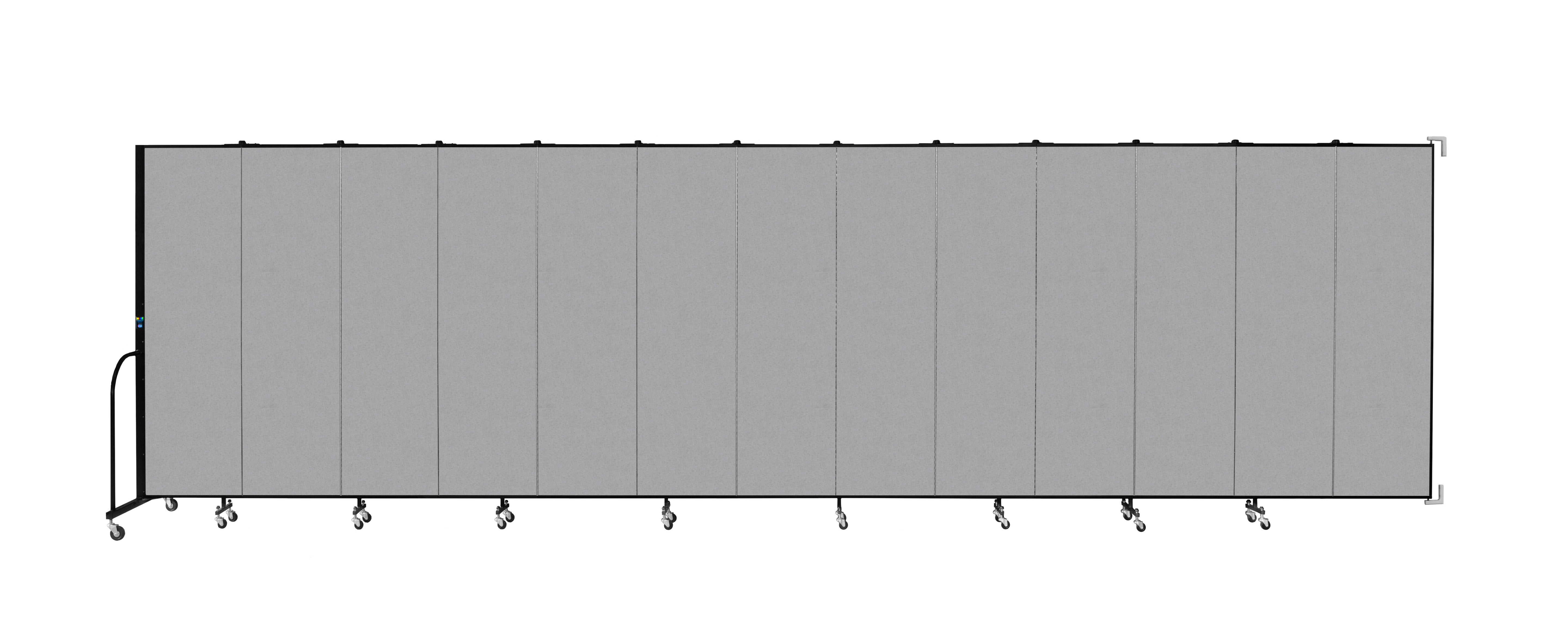 Wallmount Room Divider - 6' 8"H x 23' 10" - 13 Panel, Granite, Vinyl