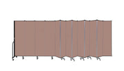 Wallmount Room Divider - 6' 8"H x 23' 10" - 13 Panel, Rasberry, Vinyl