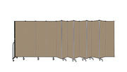 Wallmount Room Divider - 6' 8"H x 23' 10" - 13 Panel, Sandalwood, Vinyl