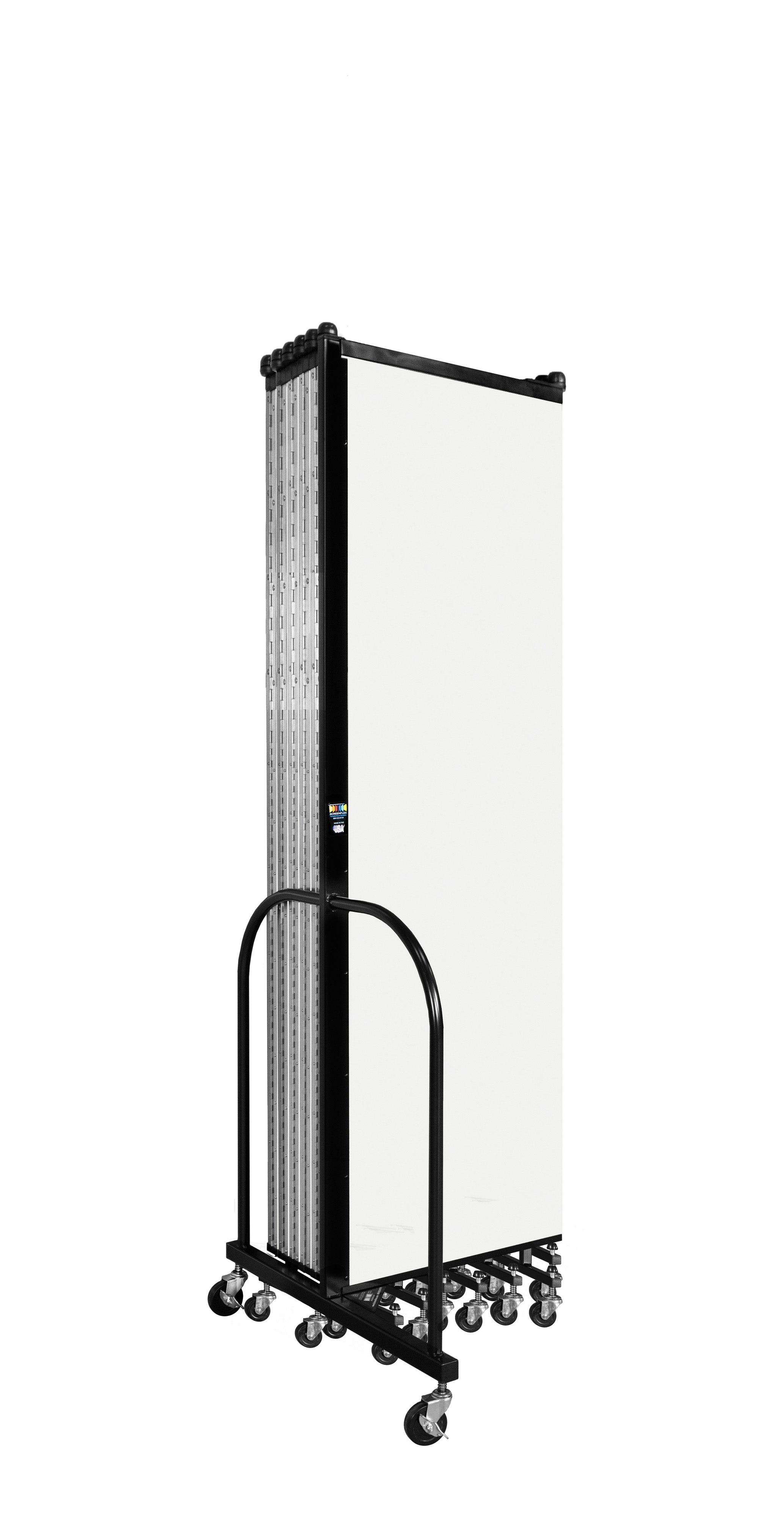 Wallmount Room Divider - 6' 8"H x 23' 10" - 13 Panel, Ice, Vinyl