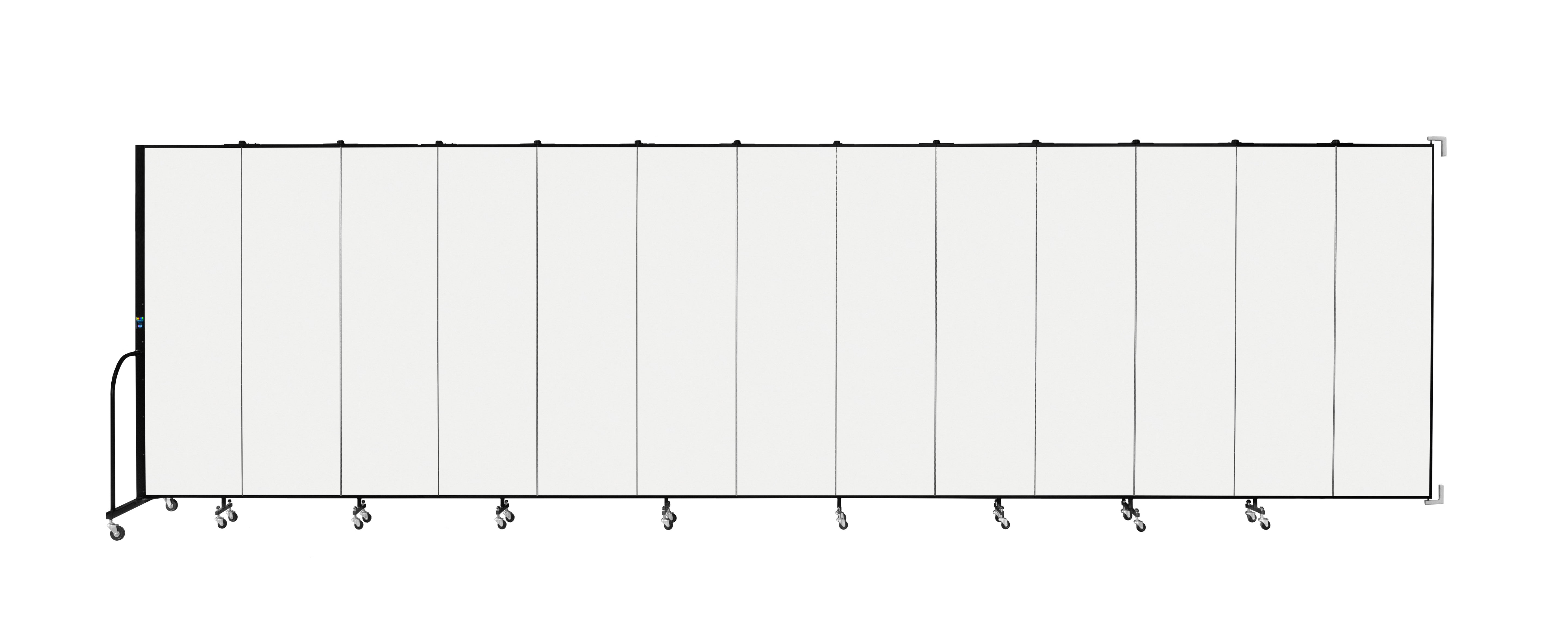 Wallmount Room Divider - 6' 8"H x 23' 10" - 13 Panel, Ice, Vinyl