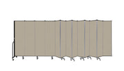 Wallmount Room Divider - 6' 8"H x 23' 10" - 13 Panel, Hazelnut, Vinyl