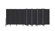Wallmount Room Divider - 6' 8"H x 23' 10" - 13 Panel, Coal, Vinyl