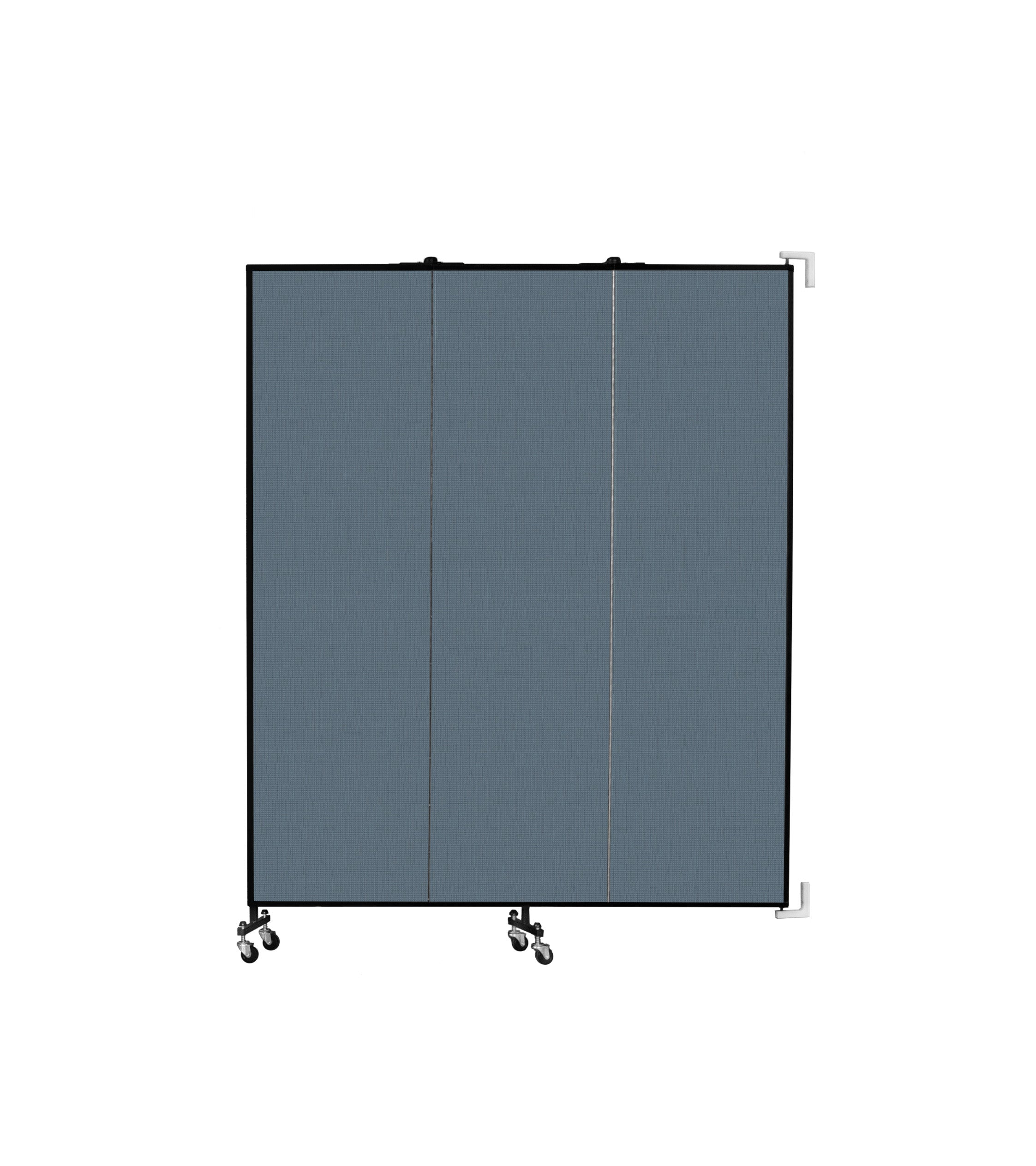 Wallmount Room Divider - 6' 8"H x 5' 6"L - 3 Panel, Lake, Fabric