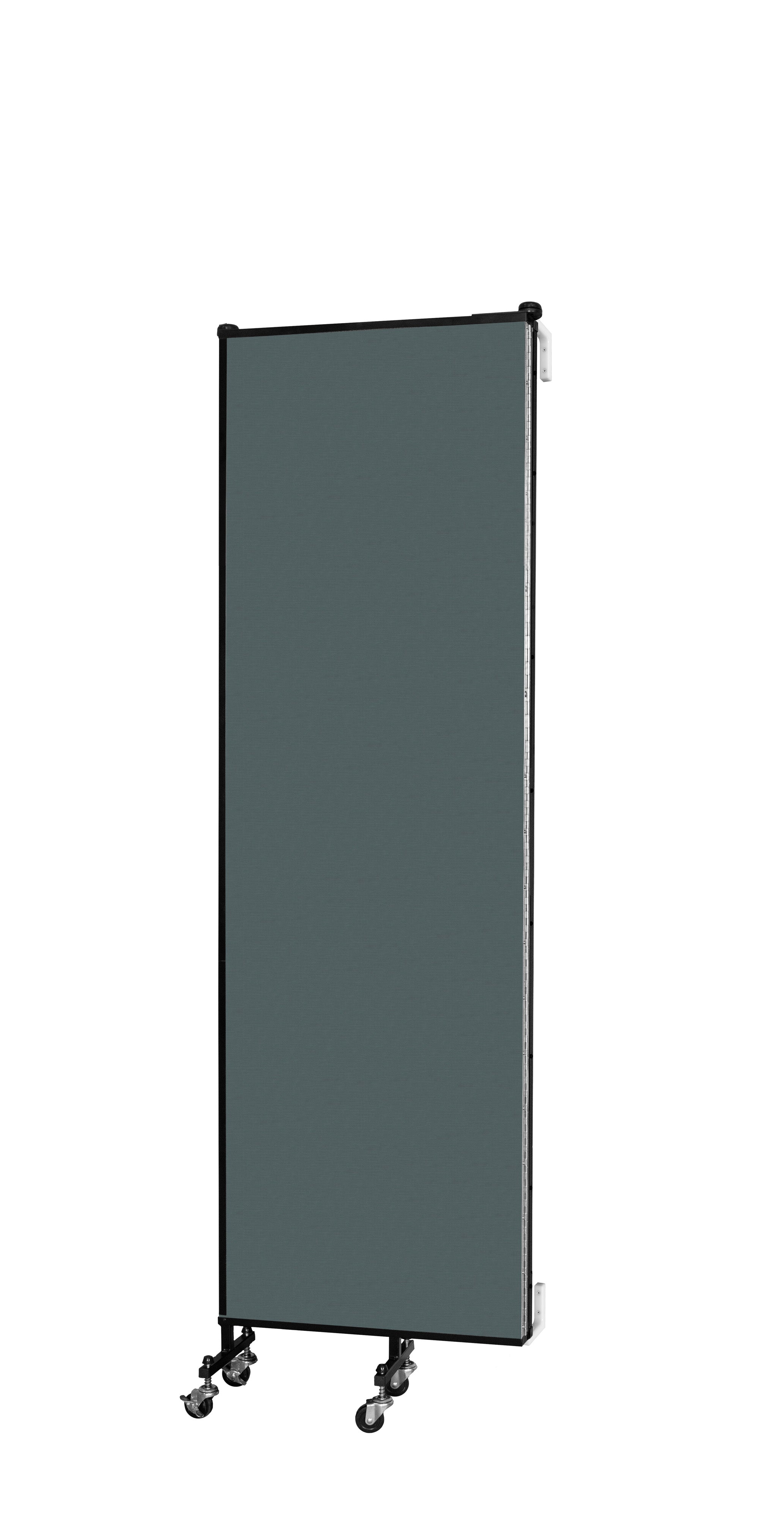 Wallmount Room Divider - 6' 8"H x 5' 6"L - 3 Panel, Mallard, Fabric