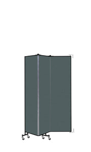 Wallmount Room Divider - 6' 8"H x 5' 6"L - 3 Panel, Mallard, Fabric
