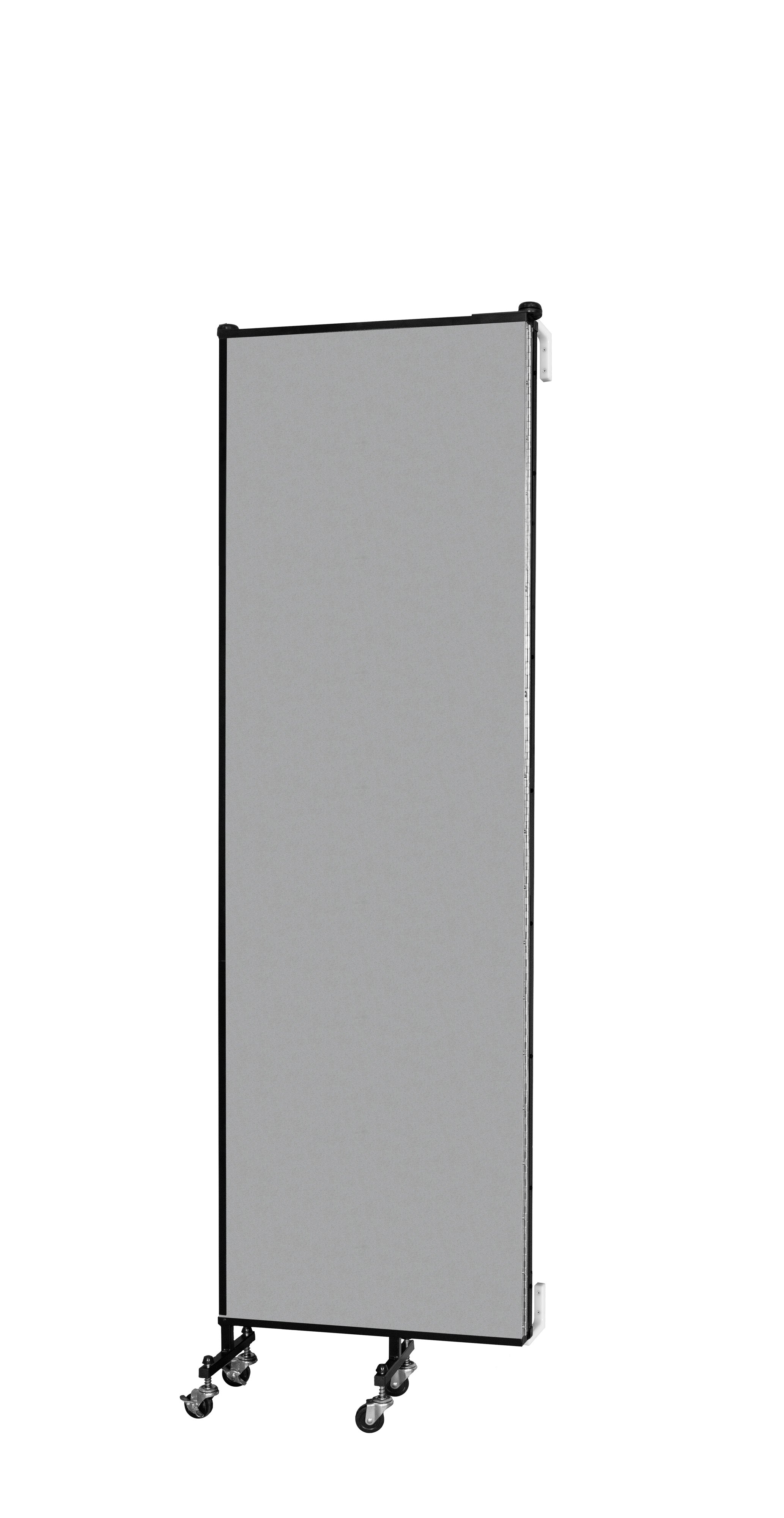 Wallmount Room Divider - 6' 8"H x 5' 6"L - 3 Panel, Granite, Vinyl