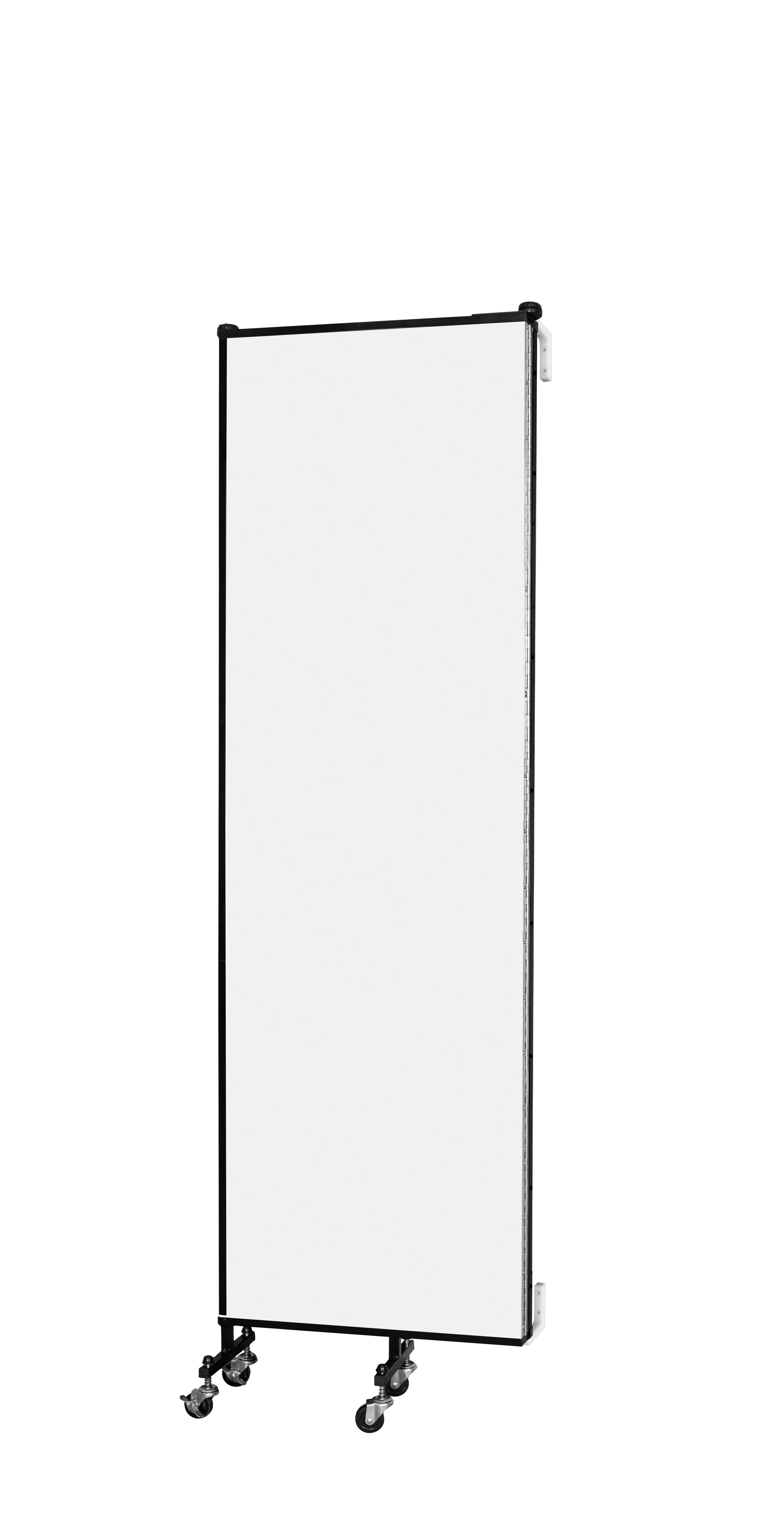 Wallmount Room Divider - 6' 8"H x 5' 6"L - 3 Panel, Ice, Vinyl
