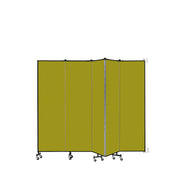 Wallmount Room Divider - 6' 8"H x 9' 2"L - 5 Panel, Apple Green, Fabric