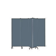 Wallmount Room Divider - 6' 8"H x 9' 2"L - 5 Panel, Lake, Fabric