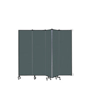 Wallmount Room Divider - 6' 8"H x 9' 2"L - 5 Panel, Mallard, Fabric