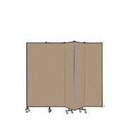 Wallmount Room Divider - 6' 8"H x 9' 2"L - 5 Panel, Desert, Fabric
