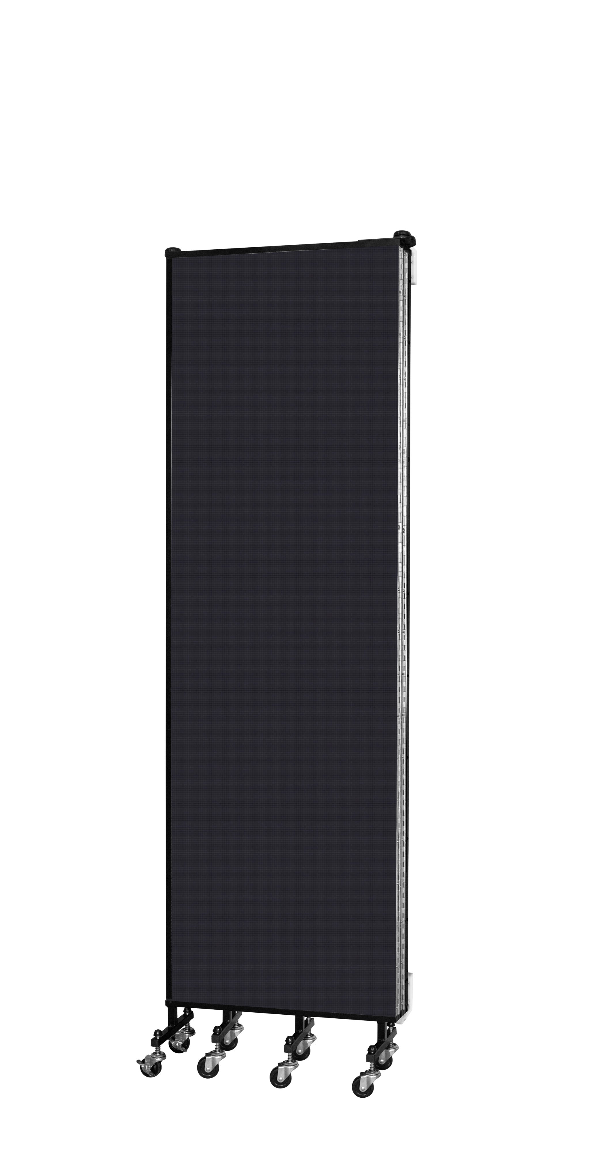 Wallmount Room Divider - 6' 8"H x 9' 2"L - 5 Panel, Black, Fabric