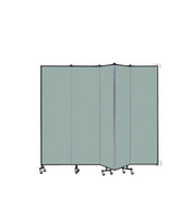 Wallmount Room Divider - 6' 8"H x 9' 2"L - 5 Panel, Sea Green, Fabric