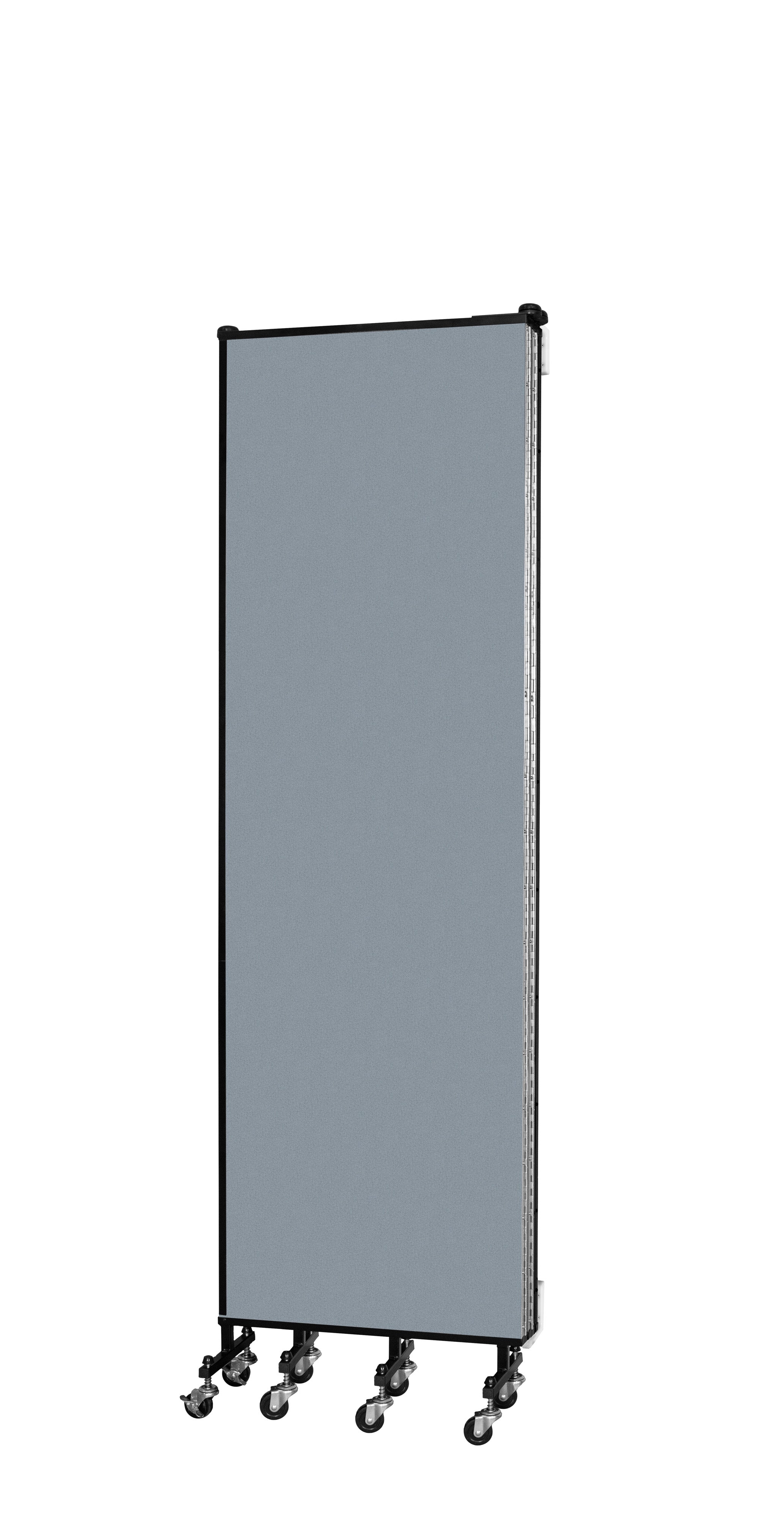 Wallmount Room Divider - 6' 8"H x 9' 2"L - 5 Panel, Blue Tide, Vinyl