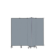 Wallmount Room Divider - 6' 8"H x 9' 2"L - 5 Panel, Blue Tide, Vinyl
