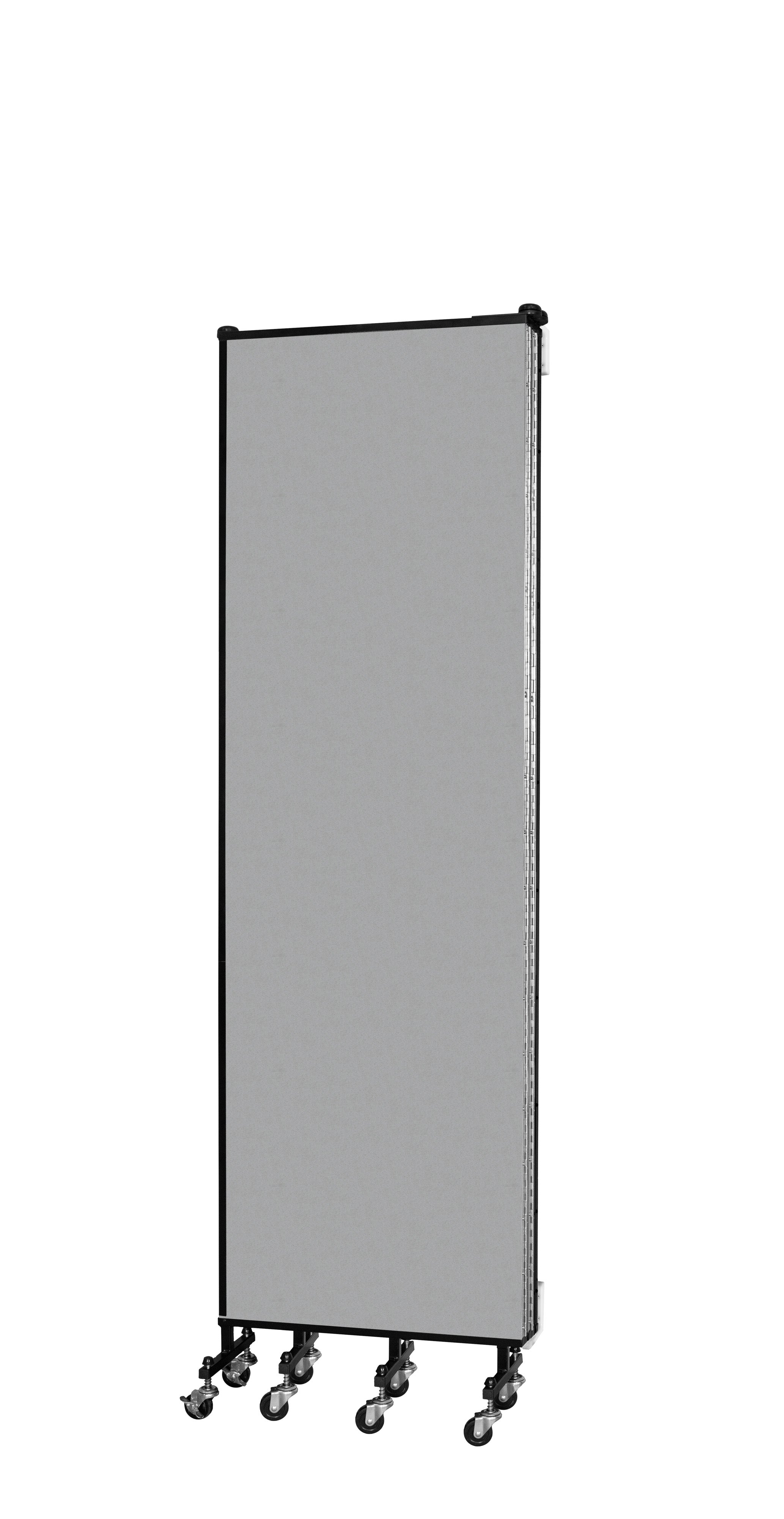 Wallmount Room Divider - 6' 8"H x 9' 2"L - 5 Panel, Granite, Vinyl