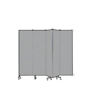 Wallmount Room Divider - 6' 8"H x 9' 2"L - 5 Panel, Granite, Vinyl