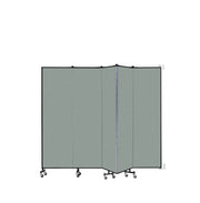 Wallmount Room Divider - 6' 8"H x 9' 2"L - 5 Panel, Mint, Vinyl