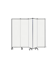 Wallmount Room Divider - 6' 8"H x 9' 2"L - 5 Panel, Ice, Vinyl