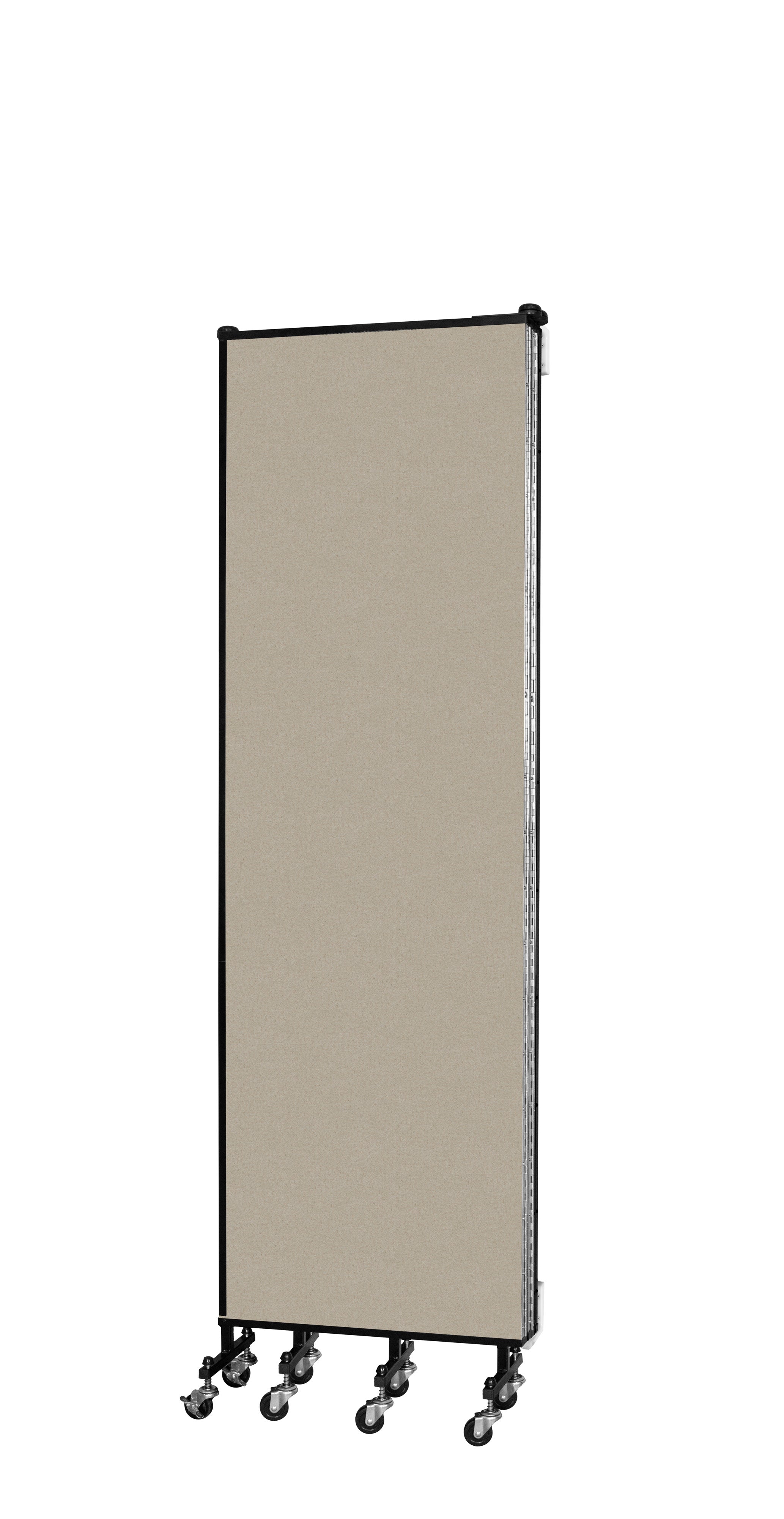 Wallmount Room Divider - 6' 8"H x 9' 2"L - 5 Panel, Hazelnut, Vinyl