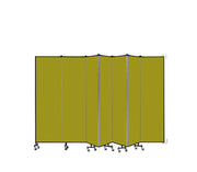 Wallmount Room Divider - 6' 8"H x 12' 10"L - 7 Panel, Apple Green, Fabric