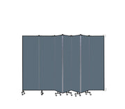 Wallmount Room Divider - 6' 8"H x 12' 10"L - 7 Panel, Lake, Fabric