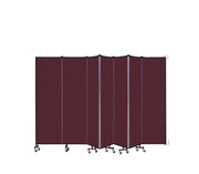 Wallmount Room Divider - 6' 8"H x 12' 10"L - 7 Panel, Purple, Fabric