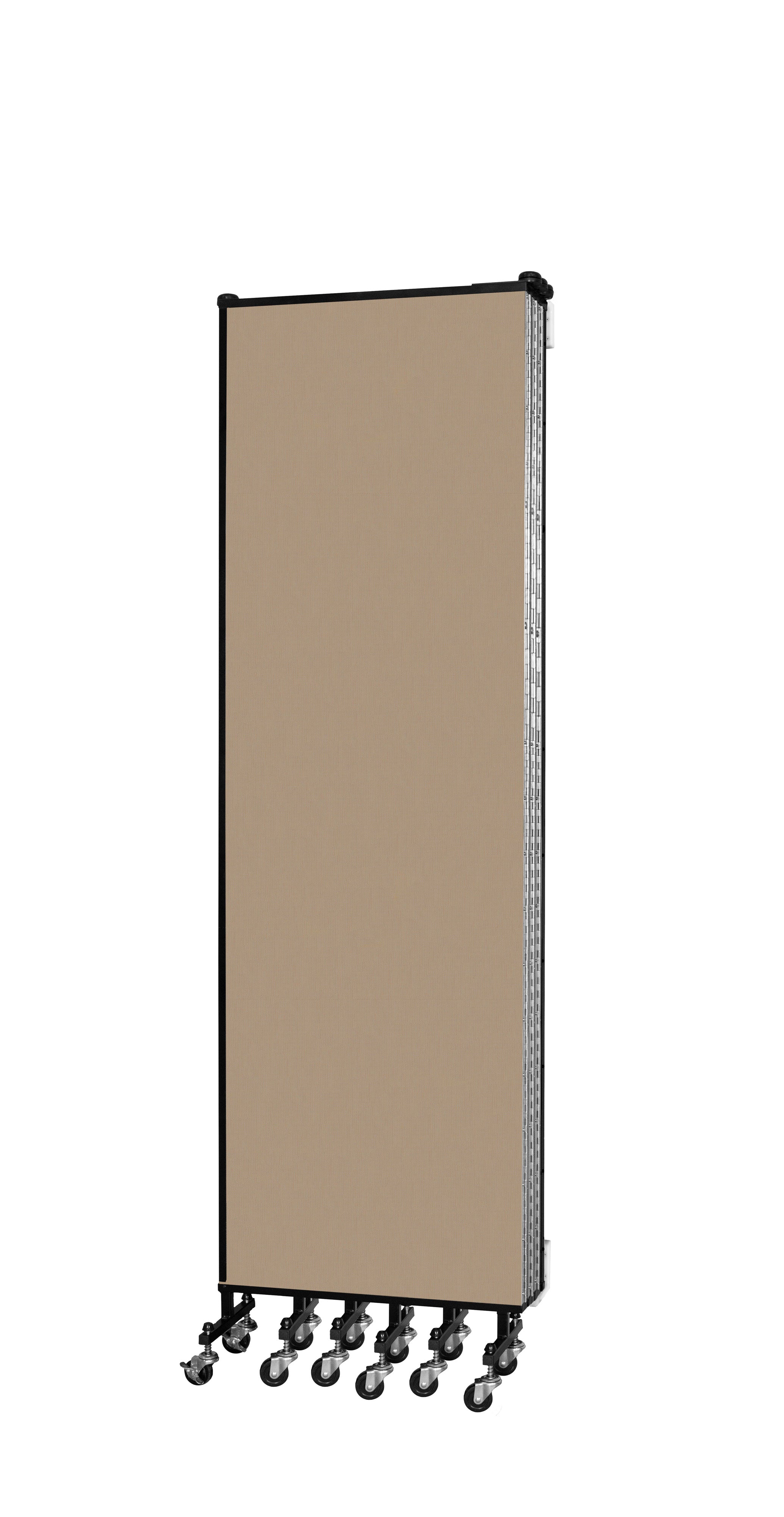 Wallmount Room Divider - 6' 8"H x 12' 10"L - 7 Panel, Desert, Fabric