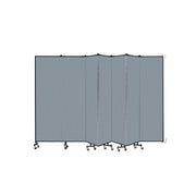 Wallmount Room Divider - 6' 8"H x 12' 10"L - 7 Panel, Blue Tide, Vinyl