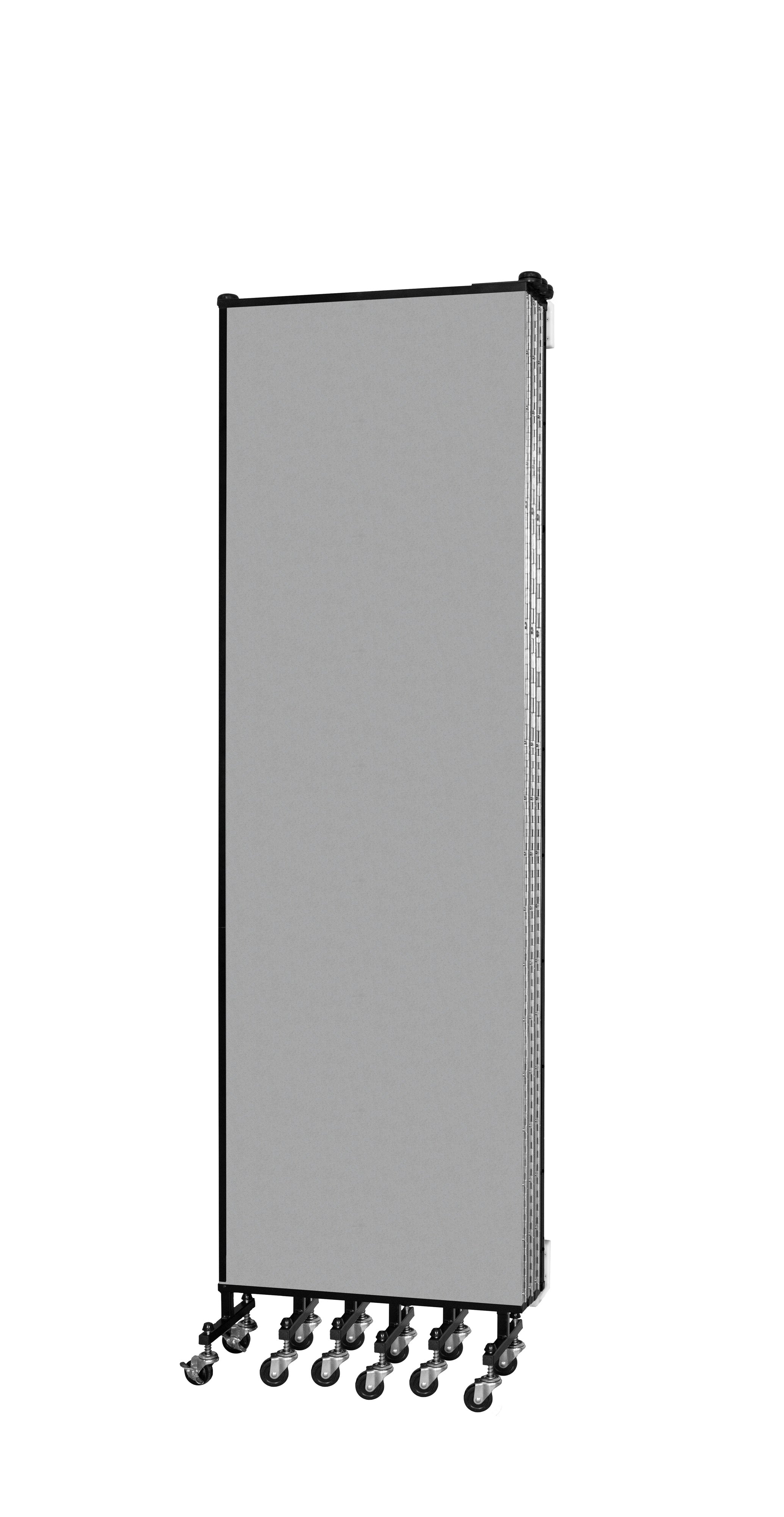 Wallmount Room Divider - 6' 8"H x 12' 10"L - 7 Panel, Granite, Vinyl