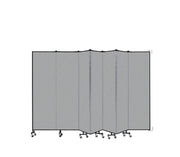 Wallmount Room Divider - 6' 8"H x 12' 10"L - 7 Panel, Granite, Vinyl