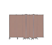 Wallmount Room Divider - 6' 8"H x 12' 10"L - 7 Panel, Rasberry, Vinyl