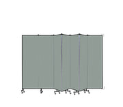 Wallmount Room Divider - 6' 8"H x 12' 10"L - 7 Panel, Mint, Vinyl
