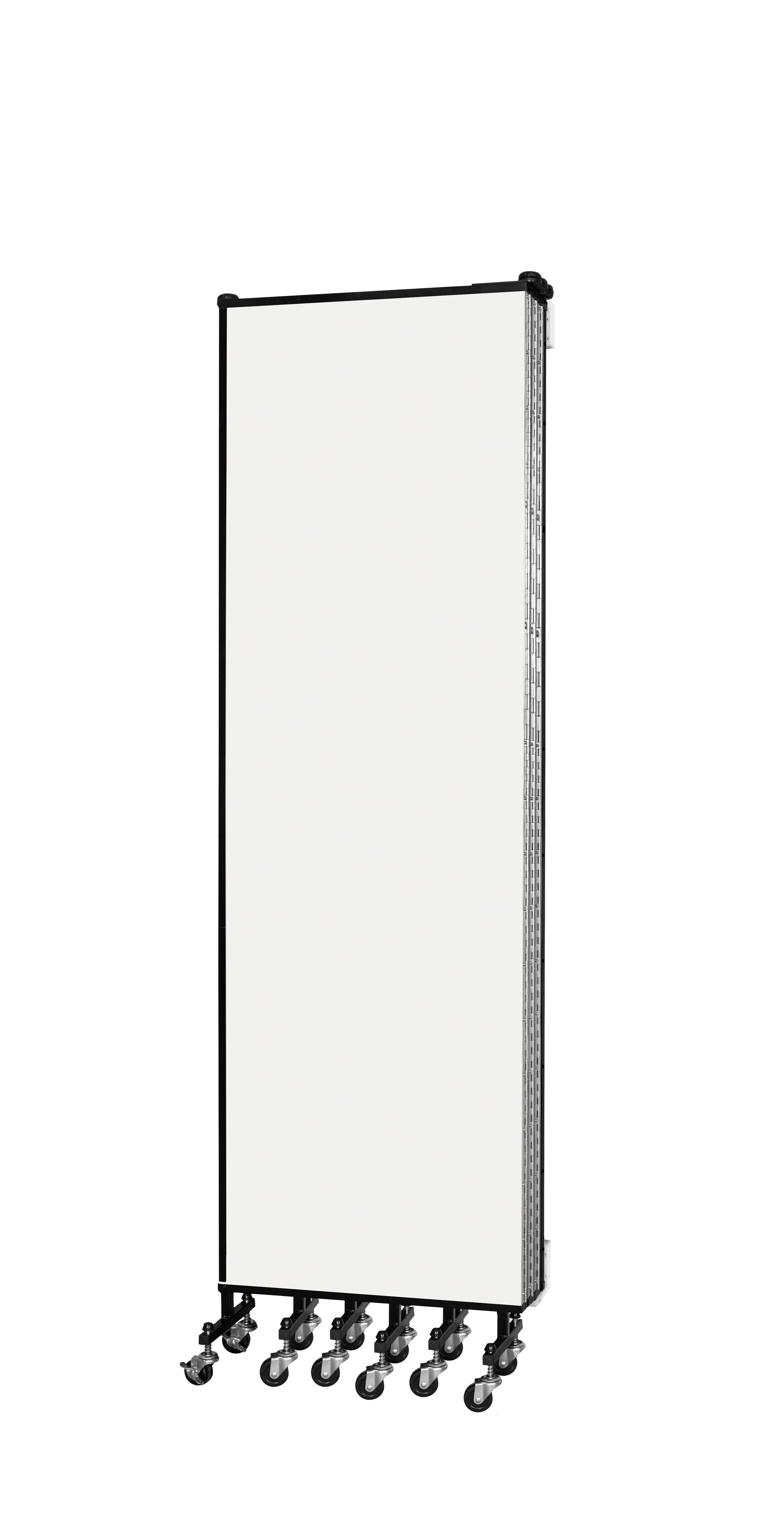 Wallmount Room Divider - 6' 8"H x 12' 10"L - 7 Panel, Ice, Vinyl