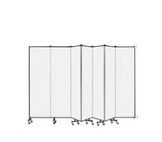 Wallmount Room Divider - 6' 8"H x 12' 10"L - 7 Panel, Ice, Vinyl