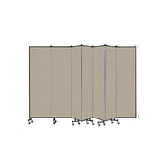 Wallmount Room Divider - 6' 8"H x 12' 10"L - 7 Panel, Hazelnut, Vinyl