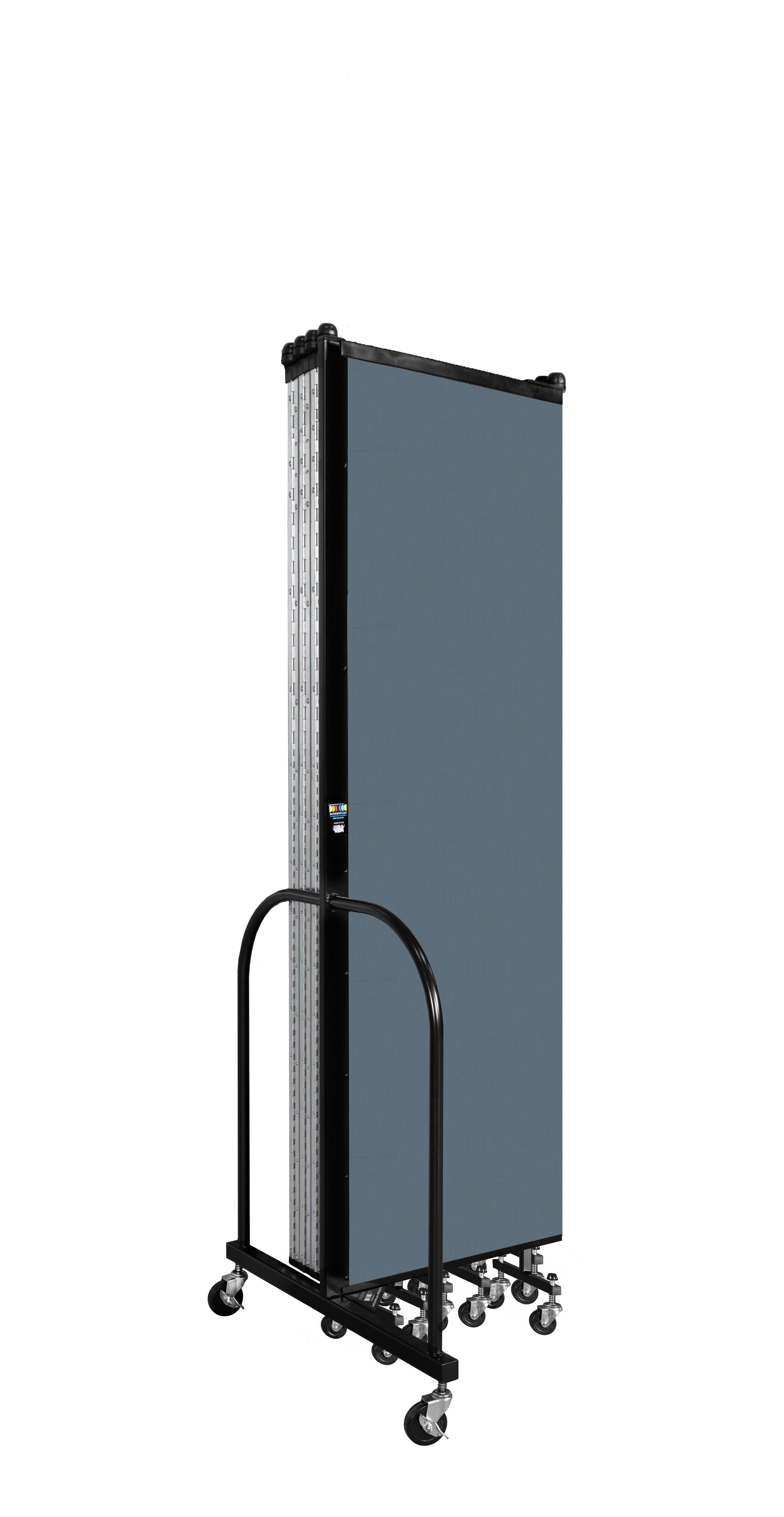 Wallmount Room Divider - 6' 8"H x 16' 6"L - 9 Panel, Lake, Fabric