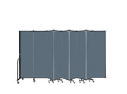 Wallmount Room Divider - 6' 8"H x 16' 6"L - 9 Panel, Lake, Fabric