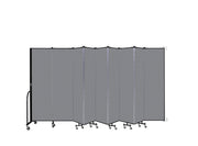 Wallmount Room Divider - 6' 8"H x 16' 6"L - 9 Panel, Stone, Fabric