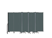 Wallmount Room Divider - 6' 8"H x 16' 6"L - 9 Panel, Mallard, Fabric