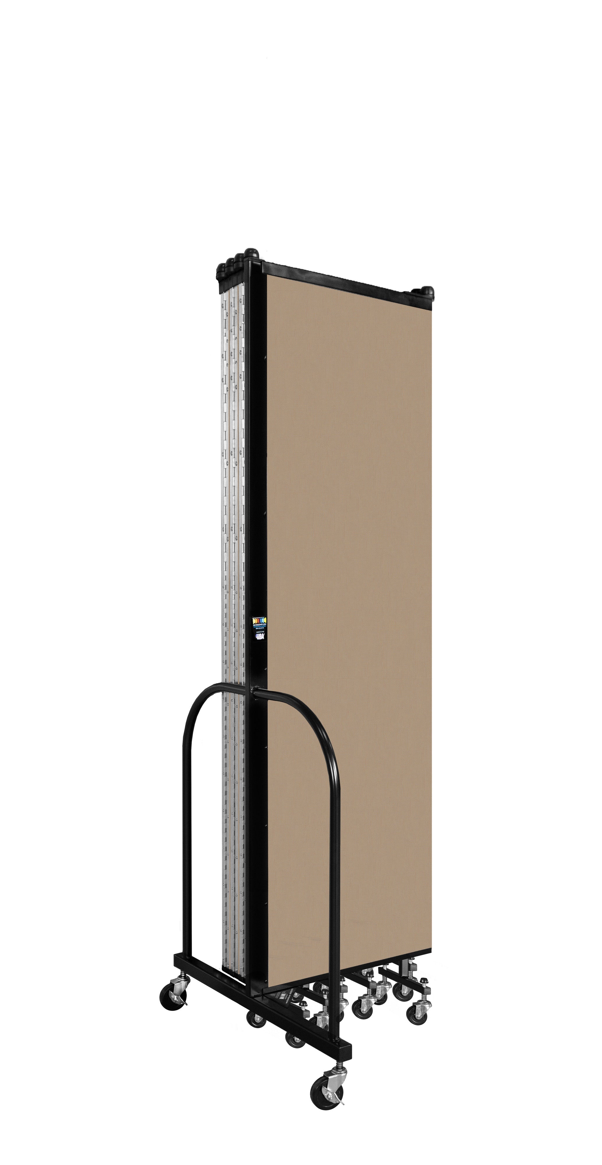 Wallmount Room Divider - 6' 8"H x 16' 6"L - 9 Panel, Desert, Fabric